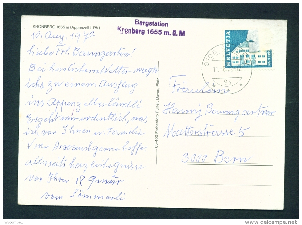 SWITZERLAND  -  Kronberg  Used Postcard As Scans - Kronberg
