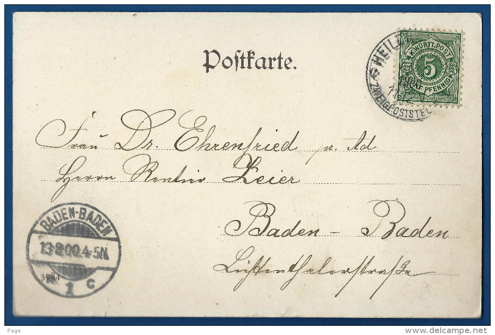 Heilbronn,Totalansicht,1900,Stempel Heilbronn Zweigpoststelle - Heilbronn