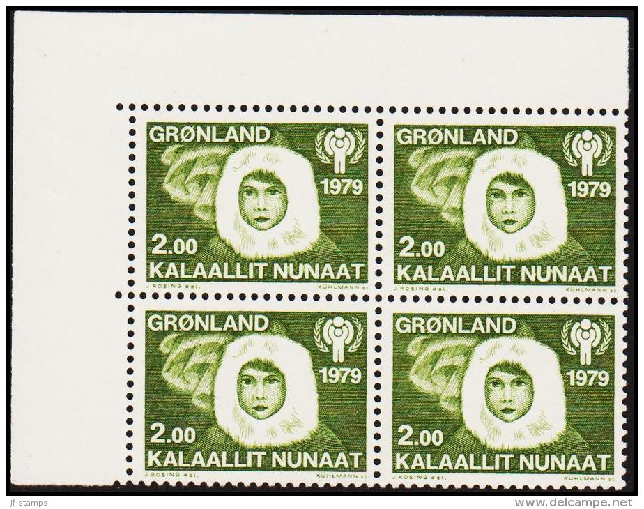 1979. International Year Of The Child. 2,00 Kr. Green  4-Block.  (Michel: 118) - JF175181 - Oblitérés