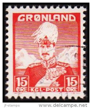 1938. Christian X And Polar Bear. 15 Øre Red (Michel: 5) - JF175240 - Ungebraucht