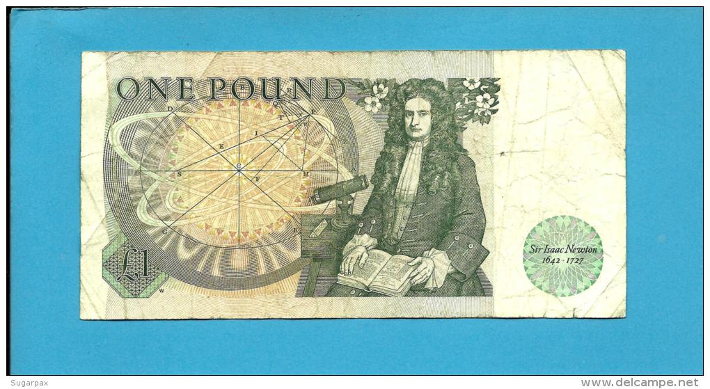 GREAT BRITAIN - 1 POUND - ND ( 1981 - 84 ) - P 377 B - Sign. D. H. F. Somerset - BANK OF ENGLAND - 2 Scans - 1 Pound