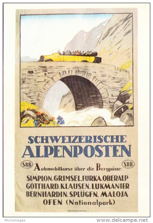 Schweizerische Alpenposten - Reproduction D´affiche - Risch-Rotkreuz