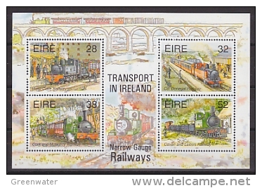 Ireland 1995 Transport In Ireland / Railways M/s ** Mnh (22630) - Blocchi & Foglietti