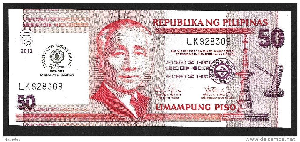 PHILIPPINES (FILIPPINE) : 50 Piso - Pnew - 2013 - Commemorative TRINITY - UNC - Filippijnen