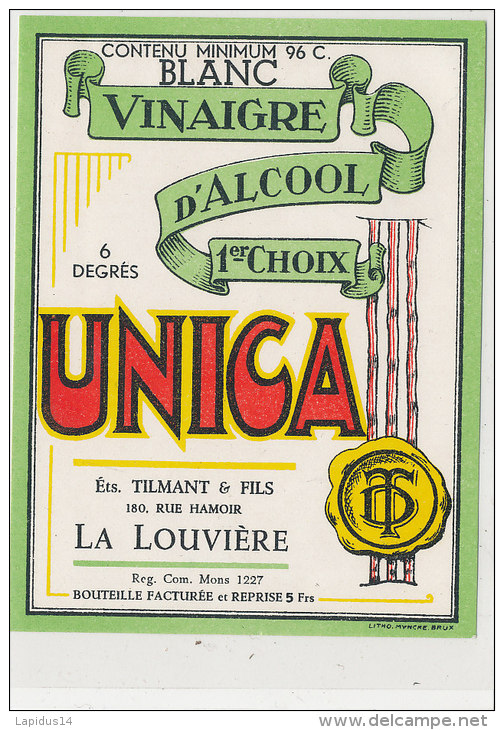 Étiquette vinaigre blanc