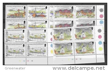 South Georgia 1999 Island Views 5v Bl Of 4 (corners) ** Mnh (22652) - South Georgia