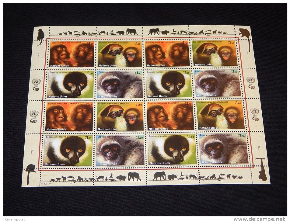 Switzerland (UN Geneva) - 2007 Primates Sheet MNH__(FIL-10758) - Ungebraucht