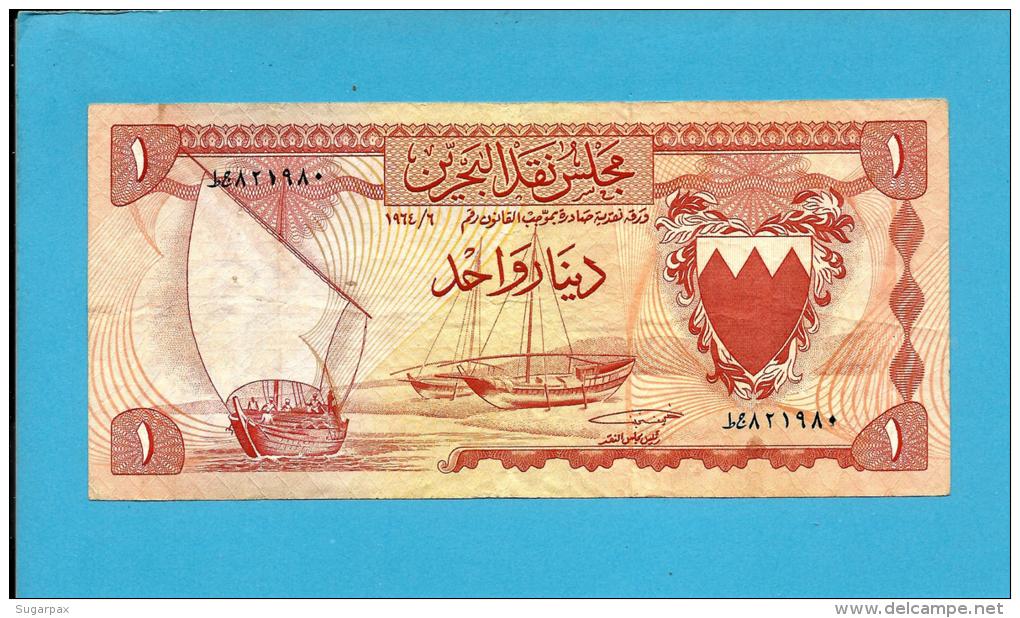 BAHRAIN - 1 DINAR - L. 1964 - Pick 4 - Bahrain Currency BOARD - 2 Scans - Bahreïn