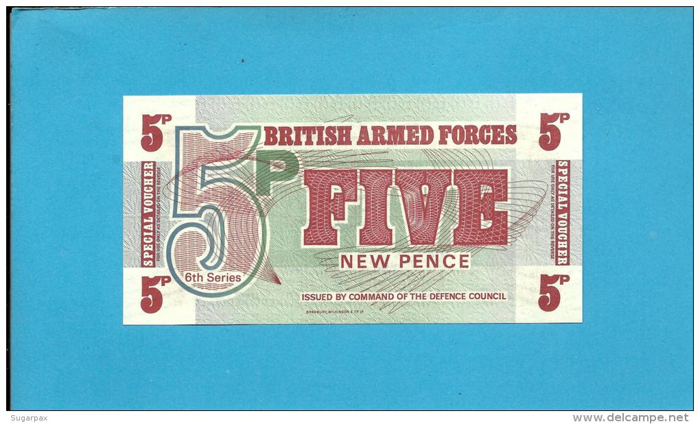 GREAT BRITAIN - 5 New Pence - ND ( 1972 ) - Pick M 47 - UNC. - Sixth Series Second Issue - British Armed Forces - British Armed Forces & Special Vouchers