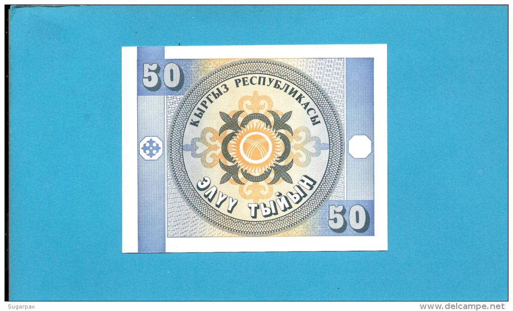 KYRGYZSTAN - 50 Tyiyn - ND ( 1993 ) - P 3 - UNC. - Série 03/KT - Bald Eagle - 2 Scans - Kirghizistan