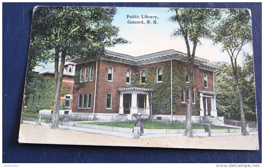 CPA Post Card Concord NEW Hampshire Public Library - Concord