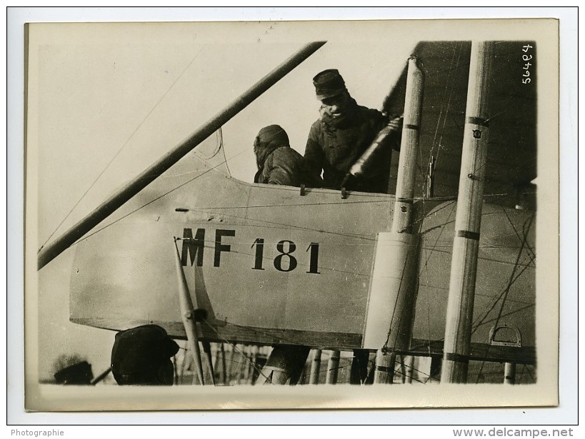 France WWI Front De Guerre Avion Militaire D´Observation Maurice Farman Ancienne Photo Meurisse 1915 - War, Military