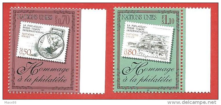 ONU - NAZIONI UNITE GINEVRA MNH - 1997 - Omaggio Alla Filatelia - 0,70 + 1,10 Fr. - NT-GE 319-320 - Unused Stamps