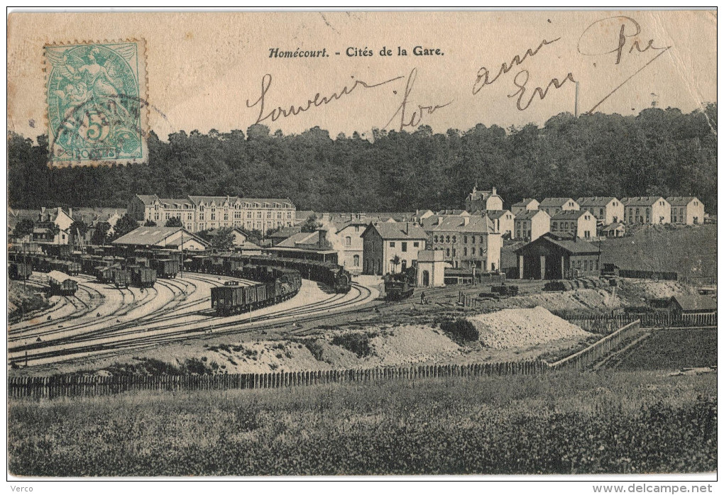 Carte Postale Ancienne De HOMECOURT - CITE DE LA GARE - Homecourt