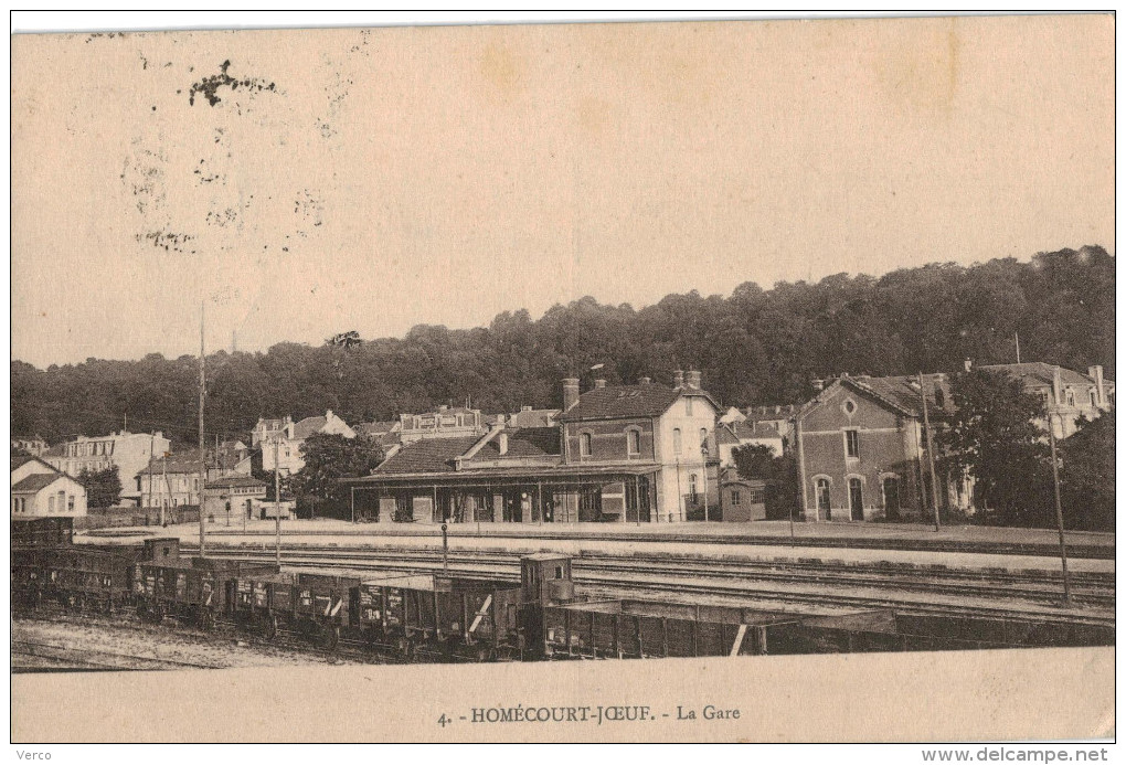 Carte Postale Ancienne De HOMECOURT - LA GARE - Homecourt