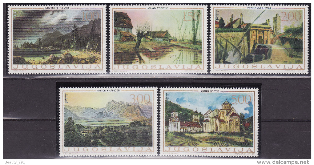 Yugoslavia 1968. Art, Yugoslav Paintings, MNH(**) Mi 1298/02 - Neufs