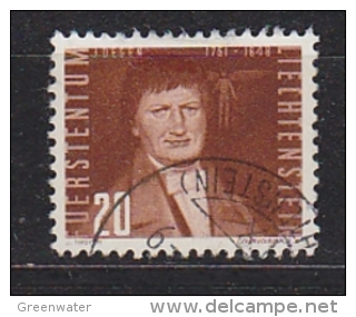 Liechtenstein 1950 Airmzil 20Rp Rotbraun Used (Mi 259b)  (22769) - Aéreo