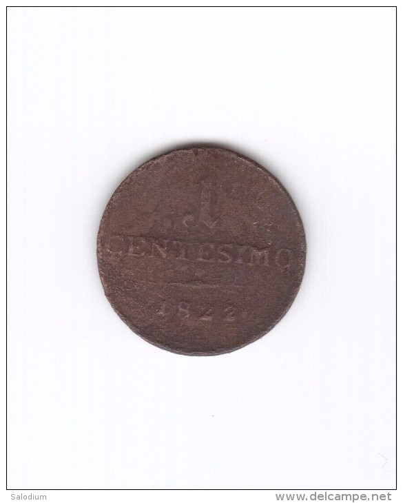 1 Centesimo 1822 - Zecca M Milano - Lombardo Veneto (Id-013) - Lombardie-Vénétie