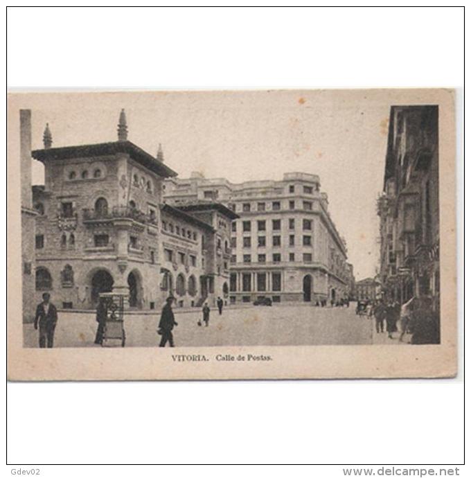 ALVTP2119-LFTD3778 .Tarjeta Postal DE ALAVA.Casas,EDIFICIOS Y Personas.CALLE DE POSTAS.. VITORIA - Álava (Vitoria)