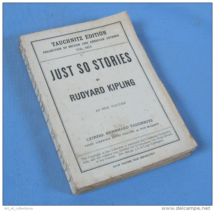 Just So Stories By Rudyard Kipling / Leipzig 1902 - Culture