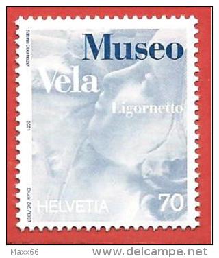 SVIZZERA MNH - 2001 - Museo VELA Ligornetto - 0,70 Fr. - Michel CH 1758 - Ungebraucht