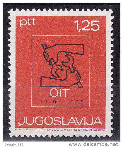 Yugoslavia 1969. 50 Years Of International Labour Organisation, MNH(**) Mi 1317 - Neufs