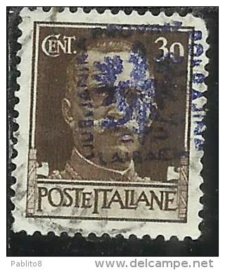 OCCUPAZIONE ITALIANA ITALY OVERPRINTED SOPRASTAMPATO ITALIA 1944 LUBIANA TEDESCA GERMAN OCCUPATION CENT. 30 USATO USED - Deutsche Bes.: Lubiana