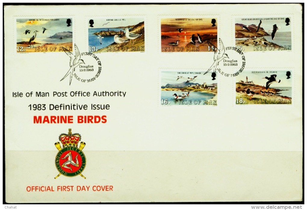 MARINE BIRDS-ISLE OF MAN-FDC-1983-SCARCE-FC-62-5 - Albatros