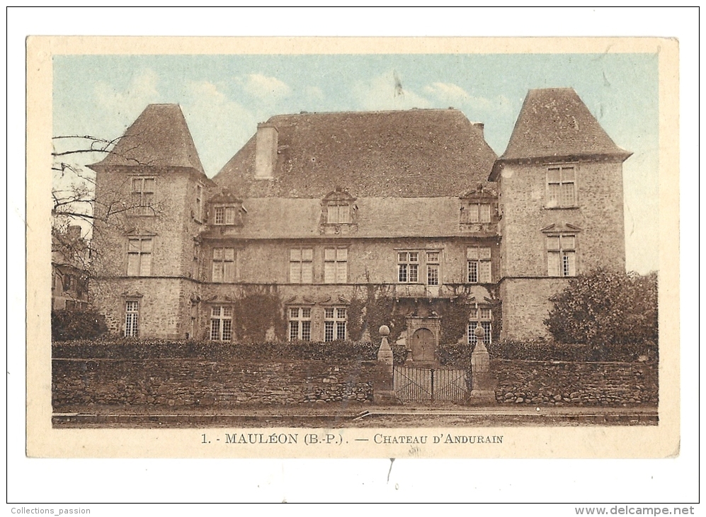 Cp, 64, Mauléon, Château D'Andurain - Mauleon Licharre