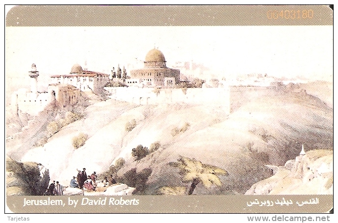TARJETA DE JORDANIA DE 5JD DE JERUSALEM BY DAVID ROBERTS (PINTURA-PAINTING) - Jordan