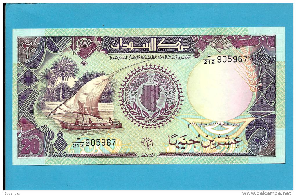 SUDAN - 20  SUDANESE POUNDS - 1991 - P 47 - UNC. - 2 Scans - Sudan