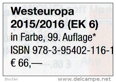 West-Europa Band 6 Katalog 2015/2016 Neu 66€ MICHEL Belgien Irland Luxemburg Niederlande UK GB Jersey Guernsey Man Wales - Duits