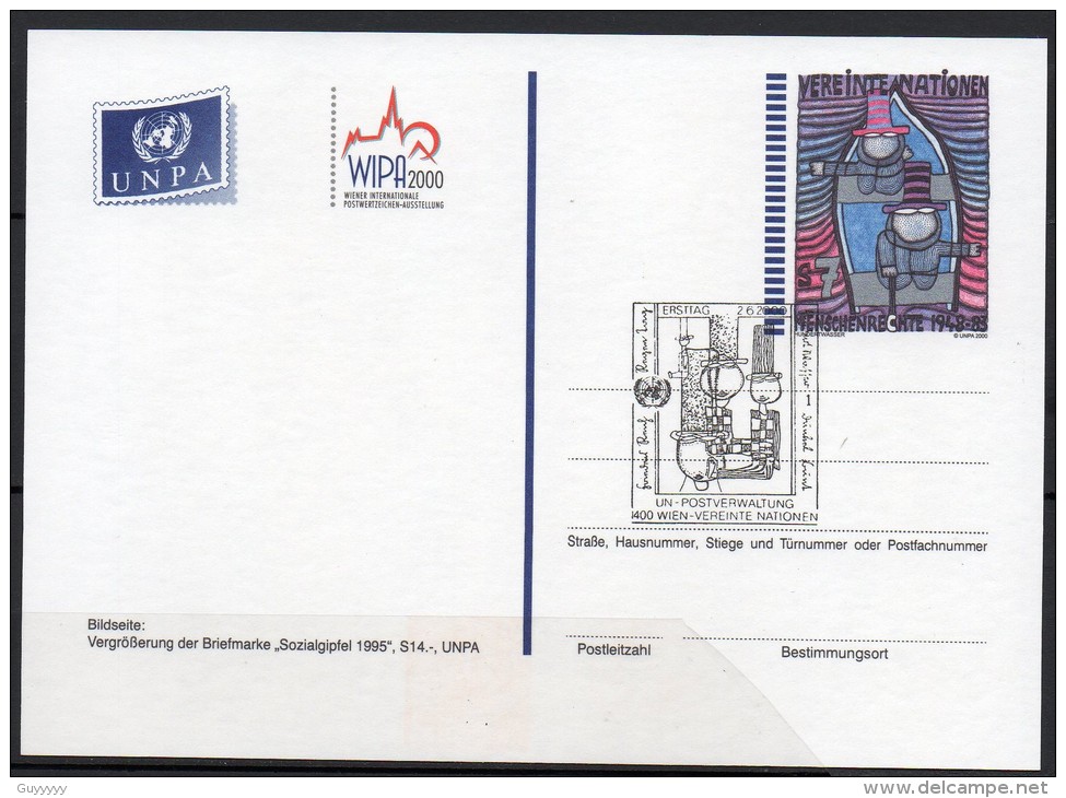 Nations Unies (Vienne) - Carte - WIPA 2000 - 2000 - Oblitérée - Cartes-maximum