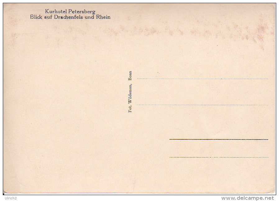 AK Kurhotel Petersberg - Blick Auf Drachenfelsen Und Rhein - 1936 (16595) - Petersberg