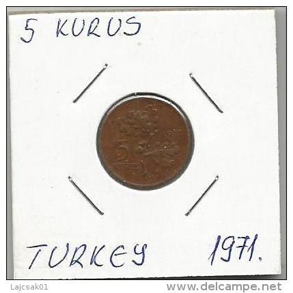 B4 Turkey 5 Kurus 1971. - Turquie