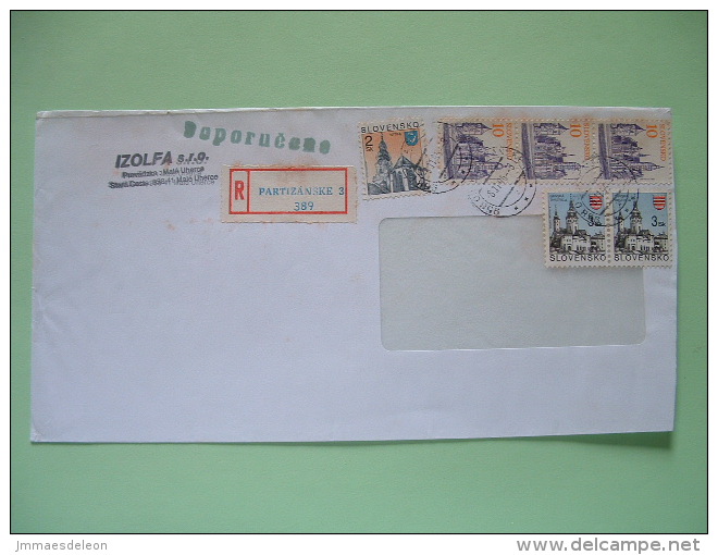 Slokakia 1996 Registered Cover From Partizanske - Church - Lettres & Documents