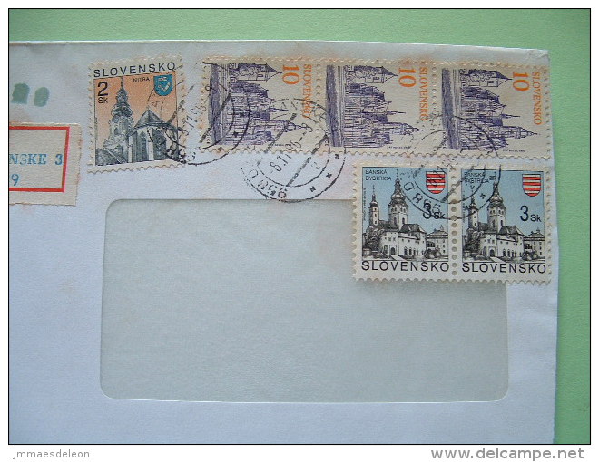 Slokakia 1996 Registered Cover From Partizanske - Church - Briefe U. Dokumente