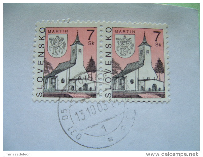 Slokakia 2003 Cover To France - Church - Lettres & Documents