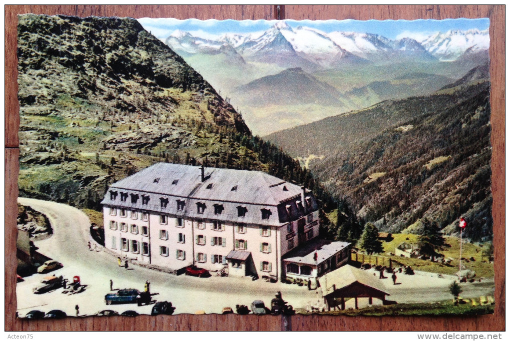 3 cartes postales - Suisse - Simplon (col / monument / hôtel Bellevue) - années 1960