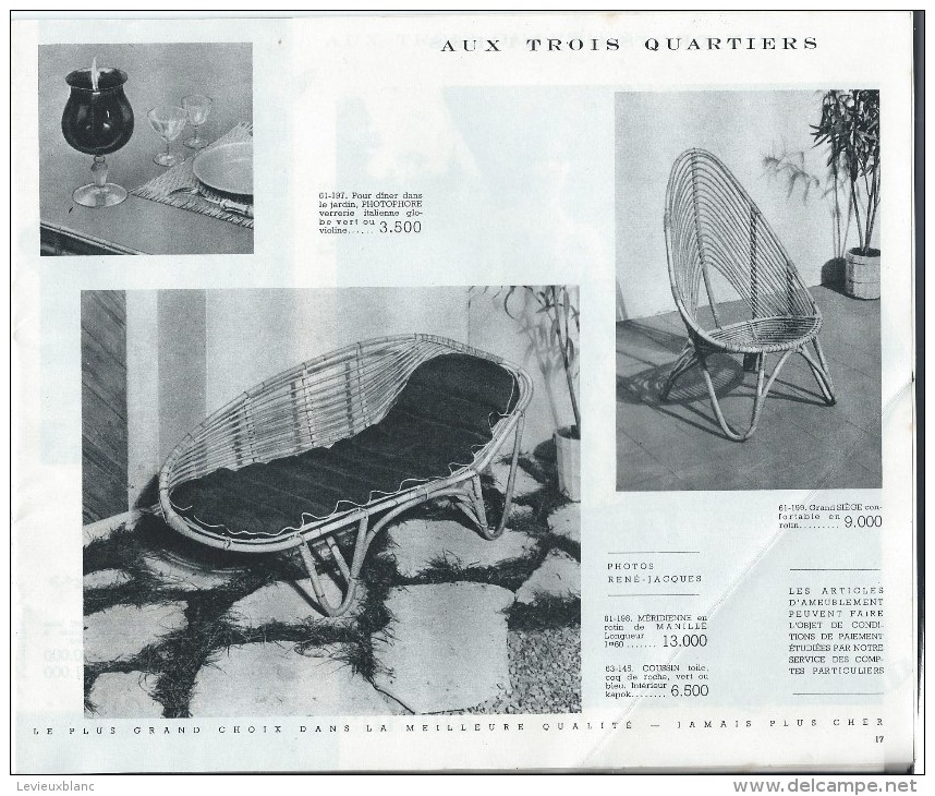 Catalogue/Magasin/"Aux Trois Quartiers"/Paris/Delaporte/1959     CAT79 - Vestiario & Tessile