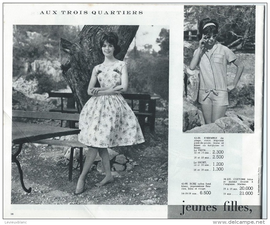 Catalogue/Magasin/"Aux Trois Quartiers"/Paris/Delaporte/1959     CAT79 - Textilos & Vestidos