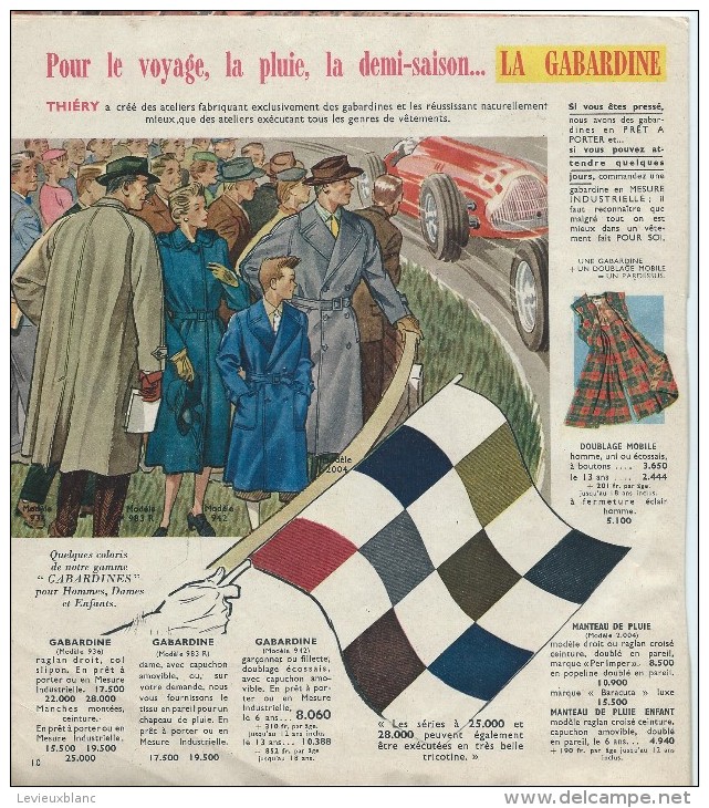 Catalogue/Magasin/"Thiéry"/Mode Homme/Catalogue Printemps/Caumartin/Paris/ 1954   CAT85 - Textile & Clothing