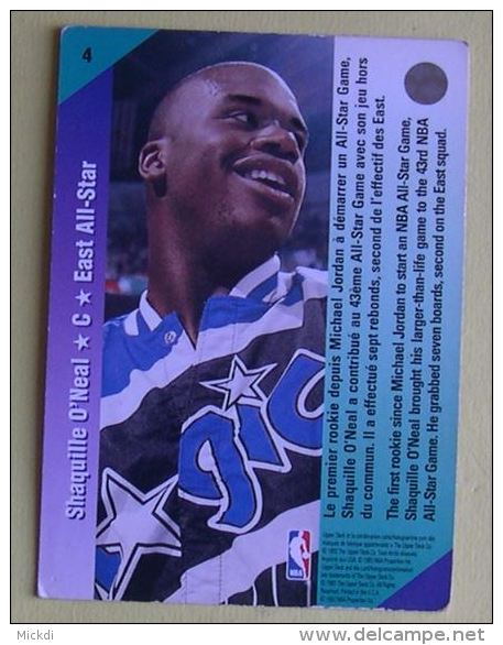 SHAQUILLE O´NEAL - EST ALL STAR - CARTE - BASKETBALL - 2 SCANS - Andere & Zonder Classificatie