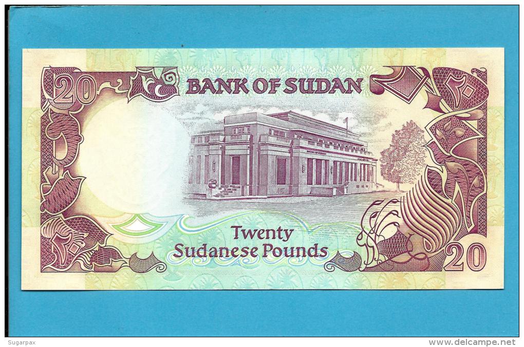 SUDAN - 20  SUDANESE POUNDS - 1991 - P 47 - UNC. - 2 Scans - Soudan