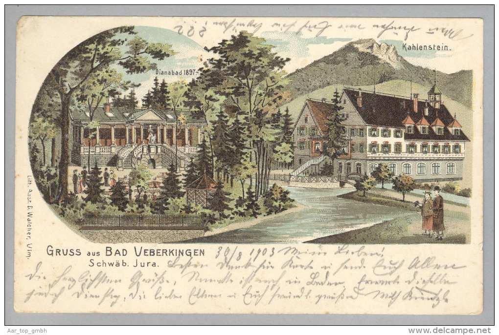 AK DE BW BAD UEBERKINGEN 1903-08-30 Litho E.Walcher - Bad Schussenried