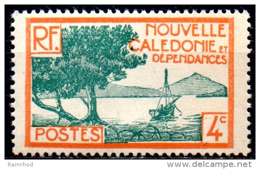 NEW CALEDONIA 1928 Pointe Des Paletuviers  - 4c  - Blue And Orange  MH - Gebraucht