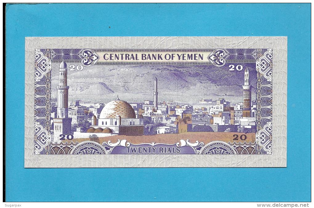 YEMEN ARAB REPUBLIC - 20 RIALS -  ND ( 1983 ) - P 19.a -  Sign. 7 - UNC. - LOWER NUMBER - Central Bank Of Yemen - Yemen