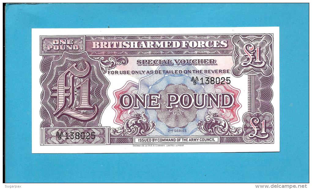 GREAT BRITAIN - 1 Pound - ND ( 1948 ) - Pick M 22.a - UNC. - METAL Security Strip - Second Series - British Armed Forces - British Armed Forces & Special Vouchers