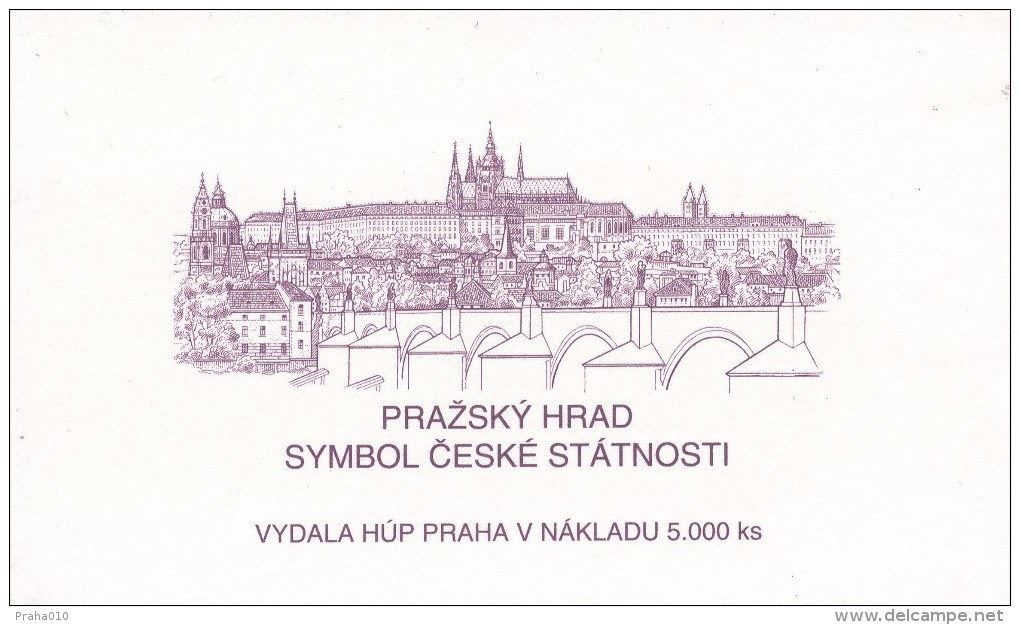 Czech Rep. / Stamps Booklet (1993) 0003 ZS 1 President Vaclav Havel (1936-2011) Prague Castle, Charles Bridge (J3682) - Neufs