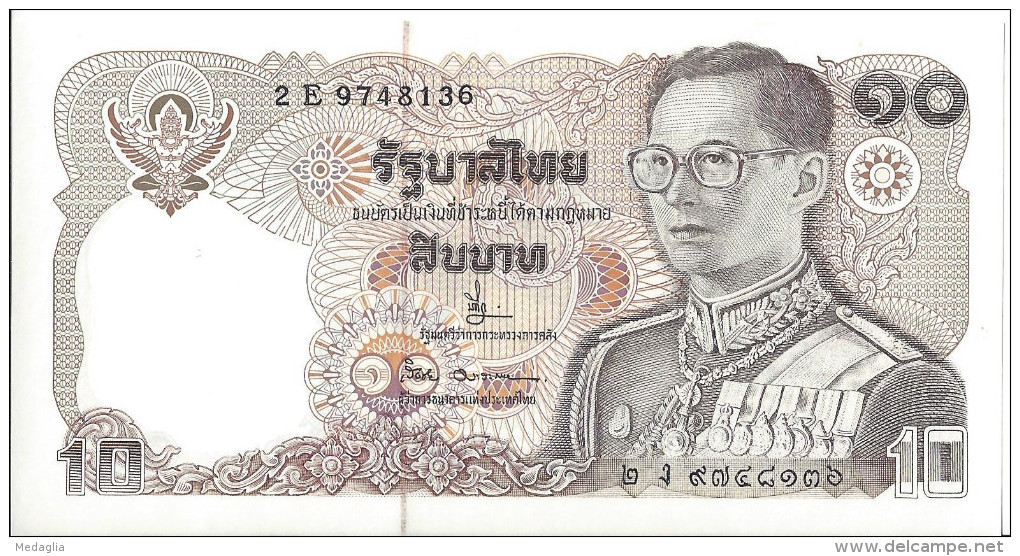 THAILLANDE - 10 Bahts 1980 UNC - Tailandia